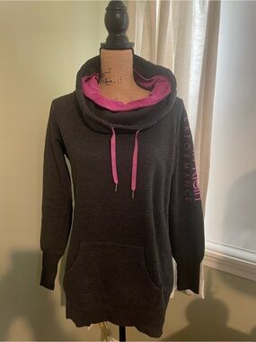 Calvin Klein Performance Black Sweater with Pink Lining & Drawstrings